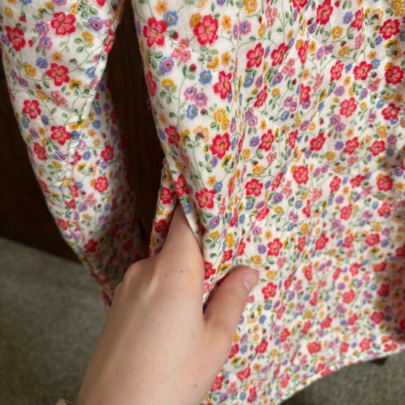 Cath Kidston Size 8 (XS) Pink Floral Bow Jacket - Picture 9 of 9